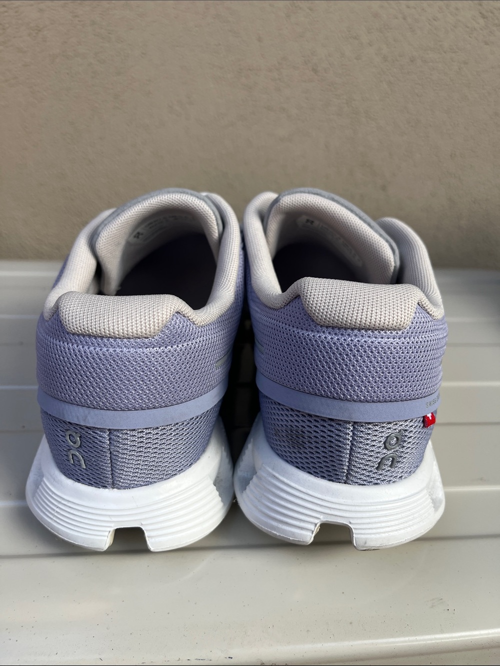 On Cloud 6 Women 7.5 light blue/Gray/White Lace-Up Mesh Athletic Sneakers - Picture 3 of 7